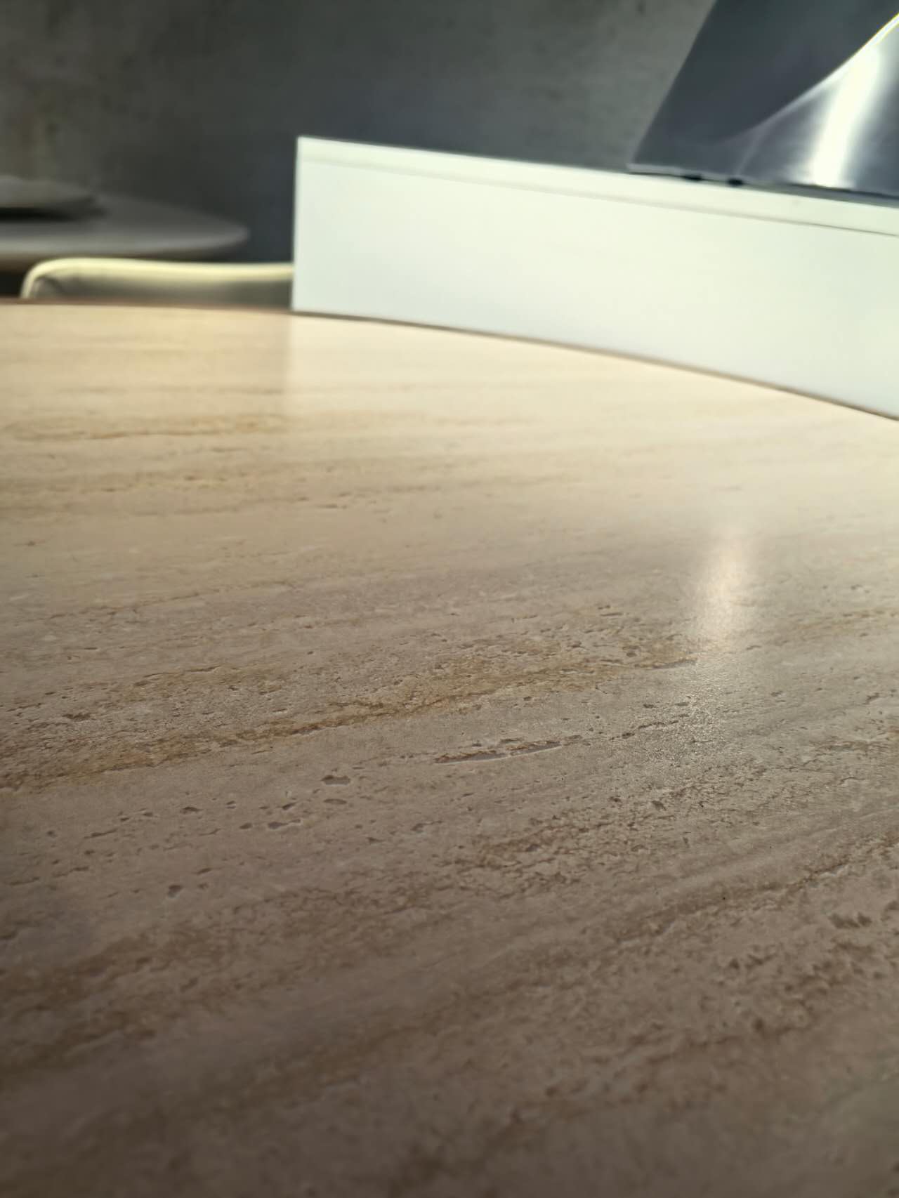 ARLO Designer Solid Wood & Tufa Stone Double Round Coffee Table Set – 5069