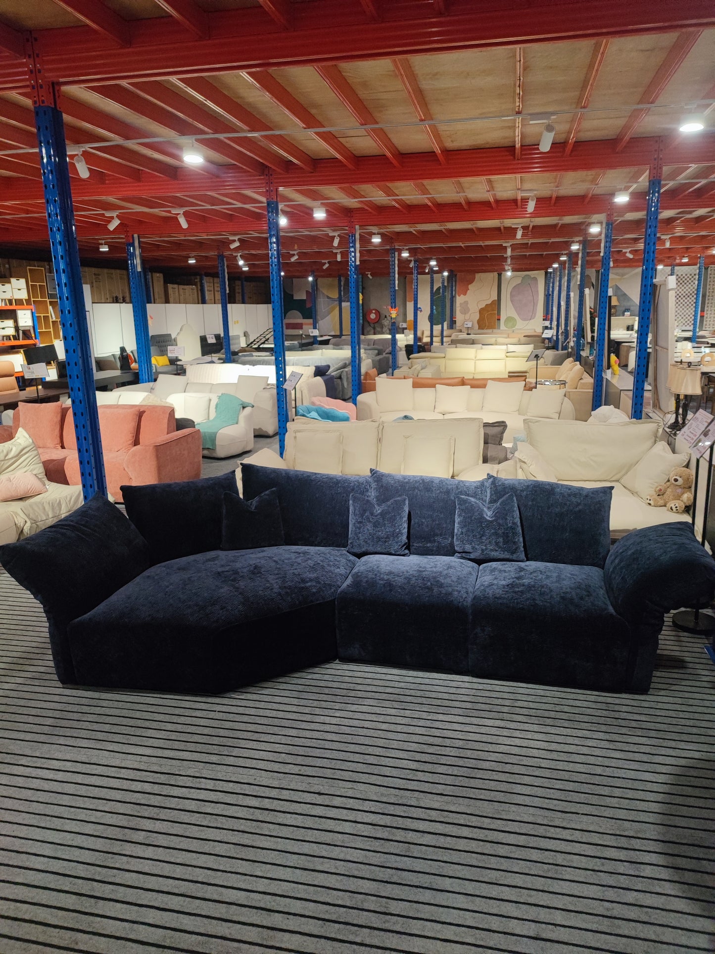 EDRA Replica Designer Style Adjustable Chenille Velvet Large Sofa | Lounge 1083 Sofa | Cloud |