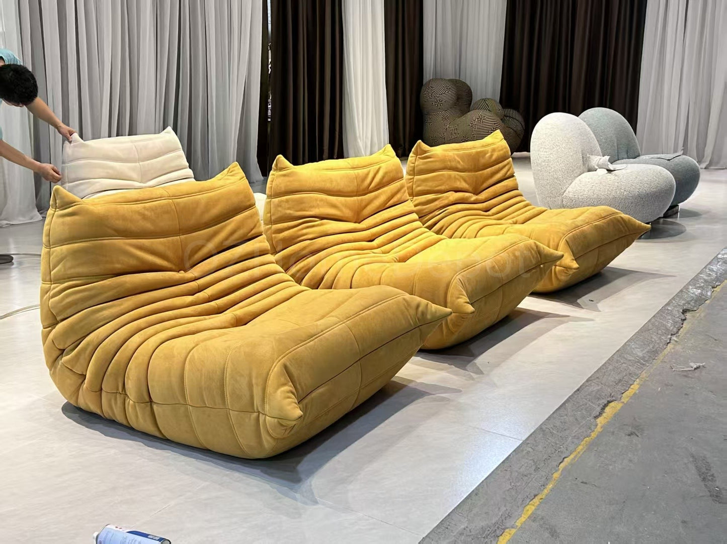 TOGO Designer Caterpillar Lounge Chair  Premium Replica · Multi-Colour Options