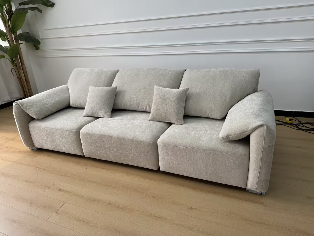 【Wireless Remote Control】Elephant Ear Chenille Electric Modular Sofa Bed
