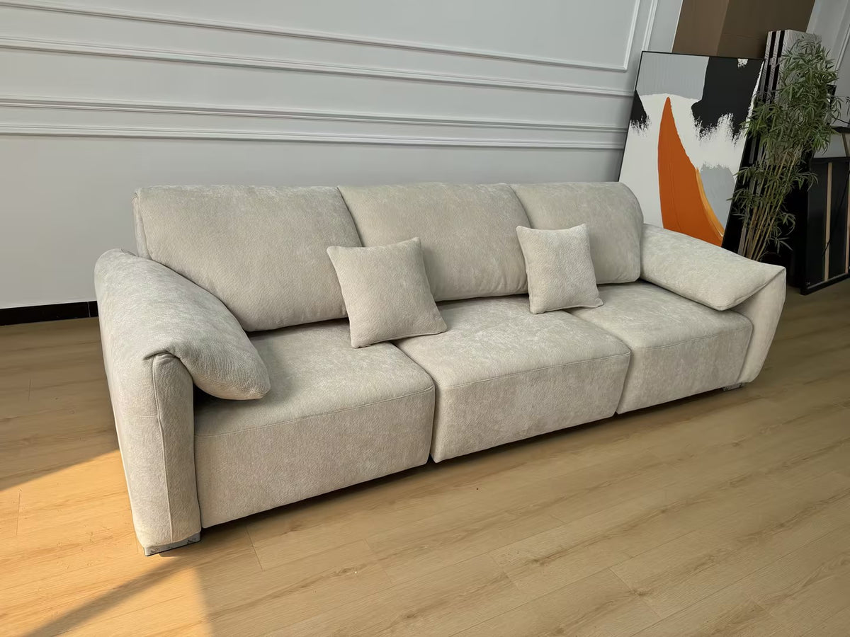 【Wireless Remote Control】Elephant Ear Chenille Electric Modular Sofa Bed