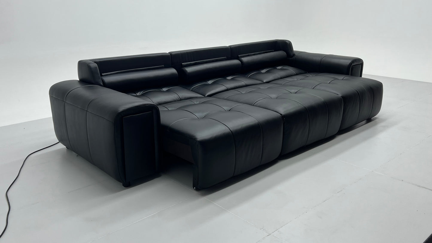 【Voice & Remote Control】LAWRENCE Electric Leather Modular 3-Seater Sofa | Sofabed with Power Slide,