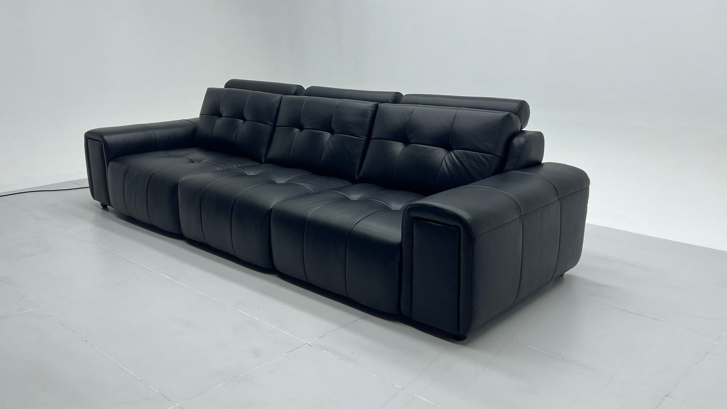 【Voice & Remote Control】LAWRENCE Electric Leather Modular 3-Seater Sofa | Sofabed with Power Slide,