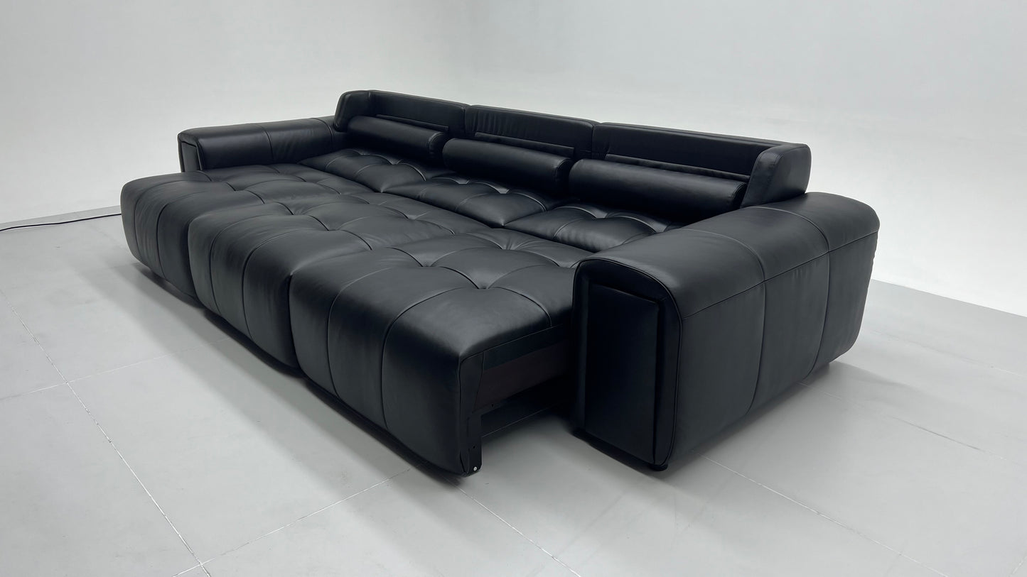 【Voice & Remote Control】LAWRENCE Electric Leather Modular 3-Seater Sofa | Sofabed with Power Slide,