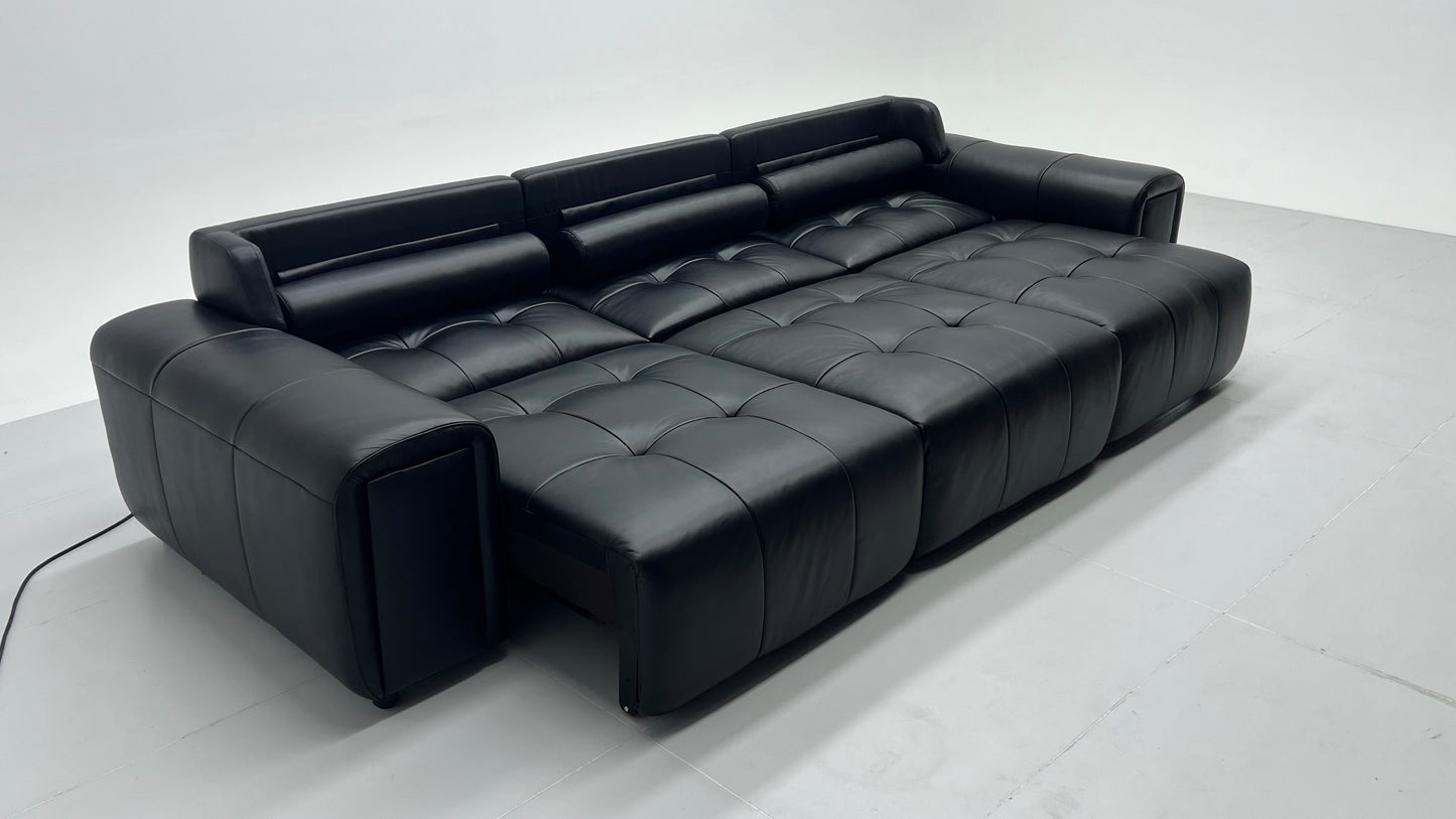 【Voice & Remote Control】LAWRENCE Electric Leather Modular 3-Seater Sofa | Sofabed with Power Slide,