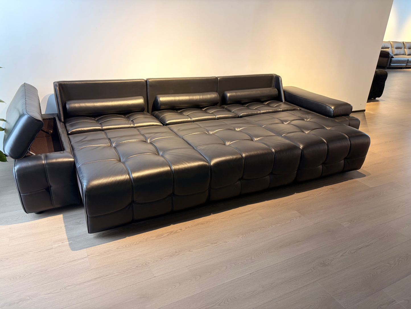 【Voice & Remote Control】LAWRENCE Electric Leather Modular 3-Seater Sofa | Sofabed with Power Slide,