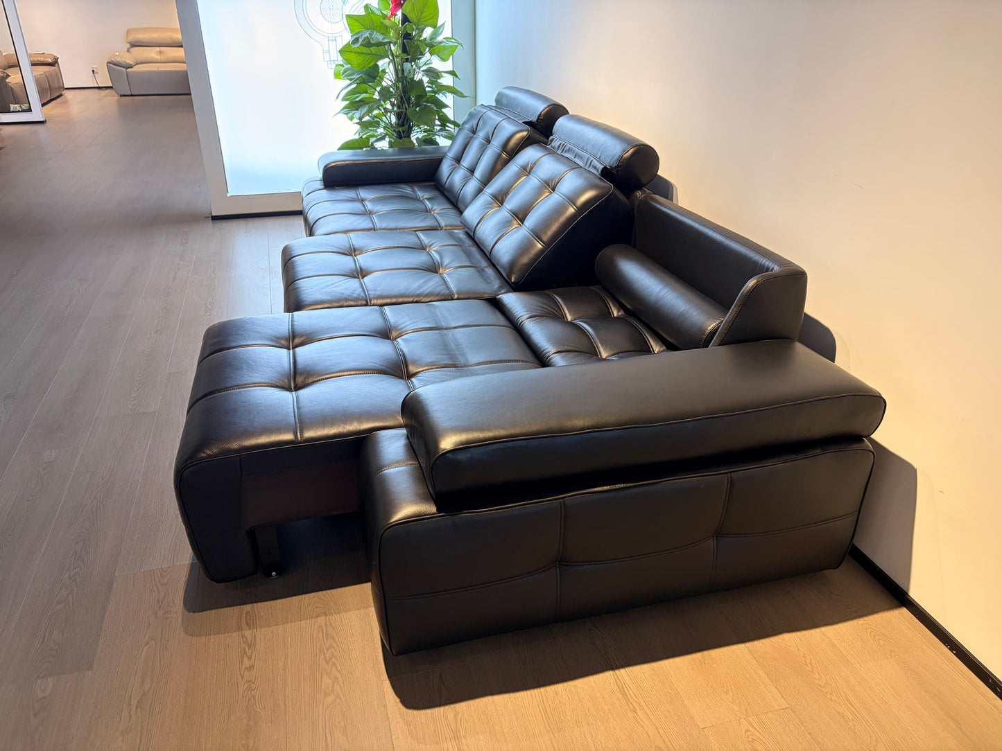 【Voice & Remote Control】LAWRENCE Electric Leather Modular 3-Seater Sofa | Sofabed with Power Slide,