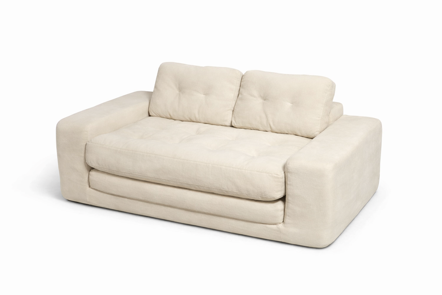 Cream Foam High-Density Foam Convertible Sofa Bed | Foldable Single Lounge Chair - Beige