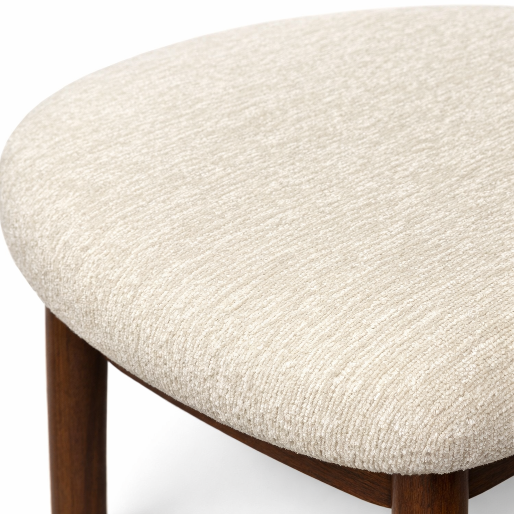 CALLIOPE Walnut Solid Ash Wood Chenille Dining Chair 4068