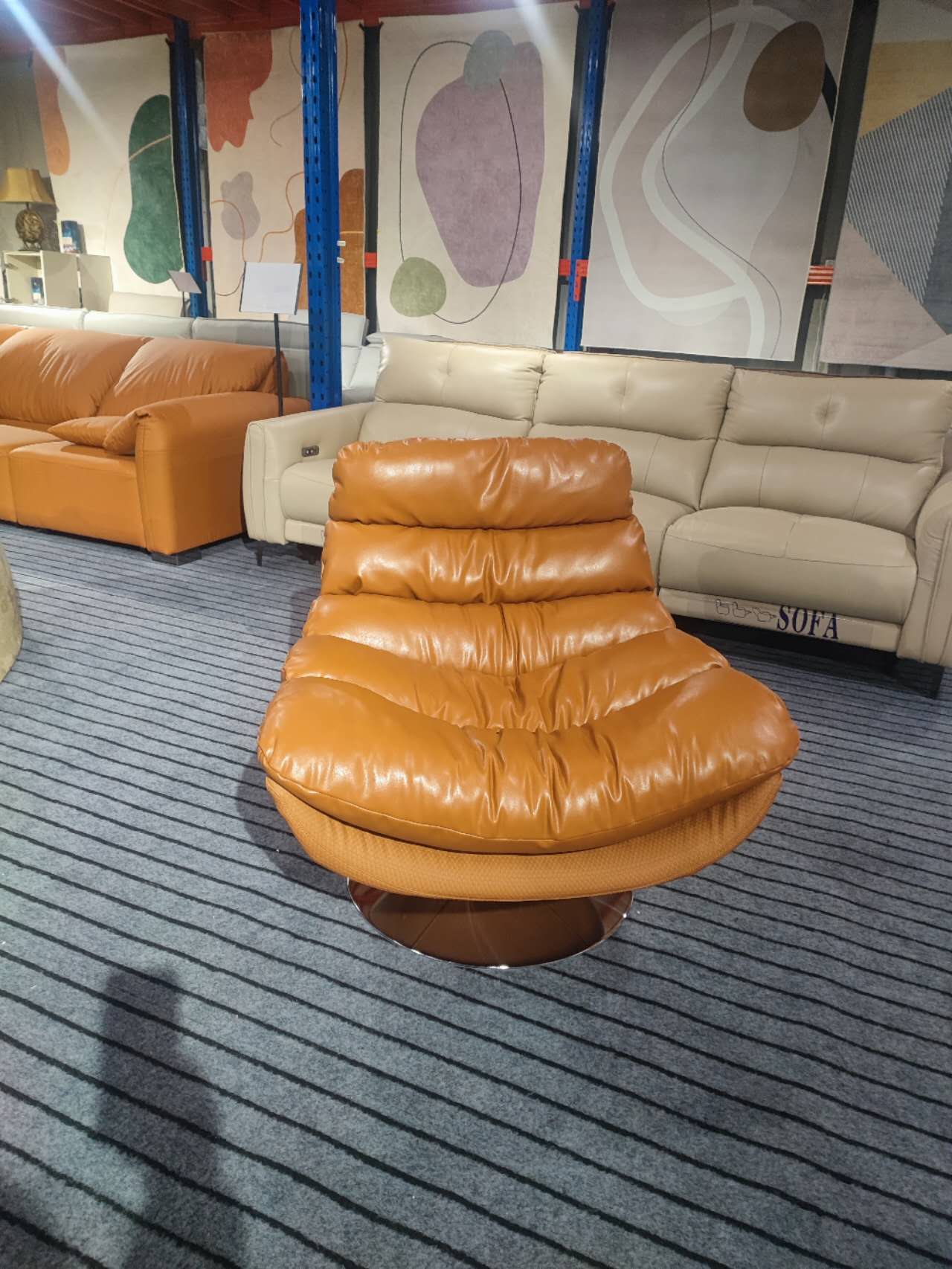 LUCIEN Vintage Brown Waxed Leather Armchair | Genuine Leather Lounge Chair 2001