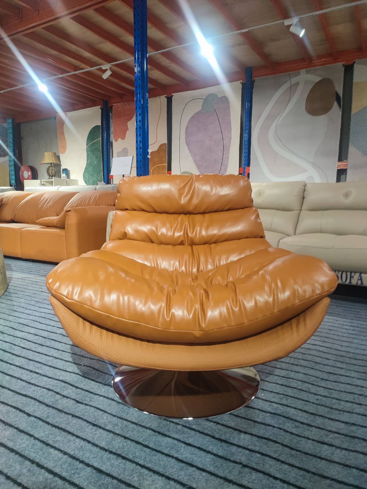 LUCIEN Vintage Brown Waxed Leather Armchair | Genuine Leather Lounge Chair 2001