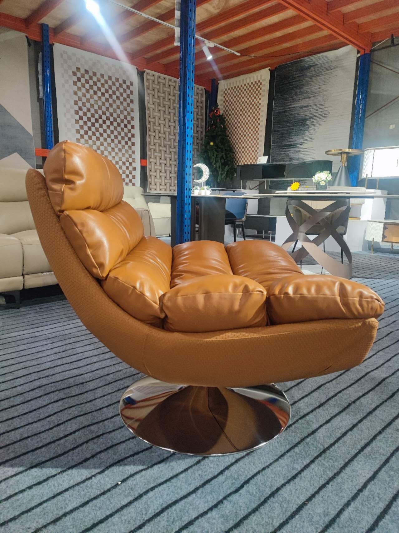 LUCIEN Vintage Brown Waxed Leather Armchair | Genuine Leather Lounge Chair 2001