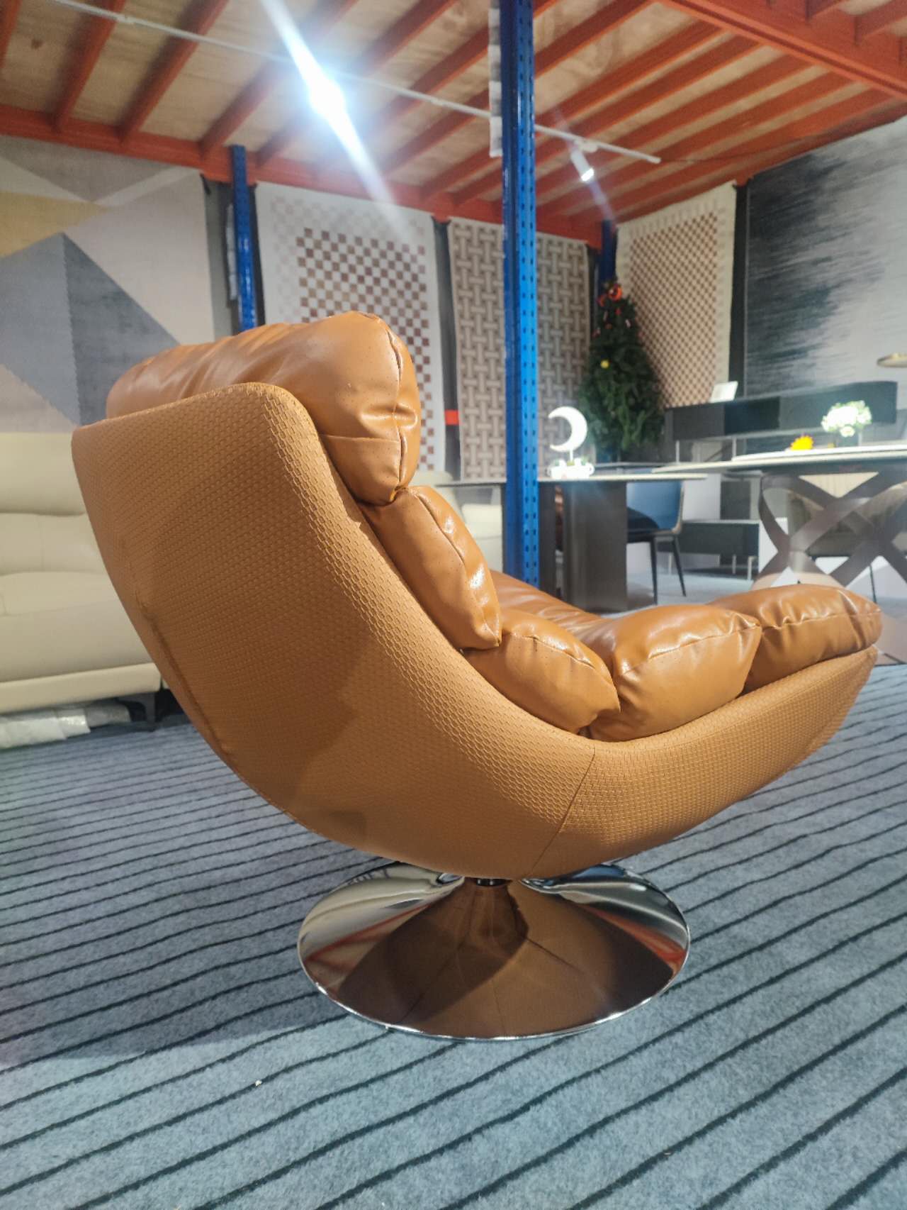 LUCIEN Vintage Brown Waxed Leather Armchair | Genuine Leather Lounge Chair 2001