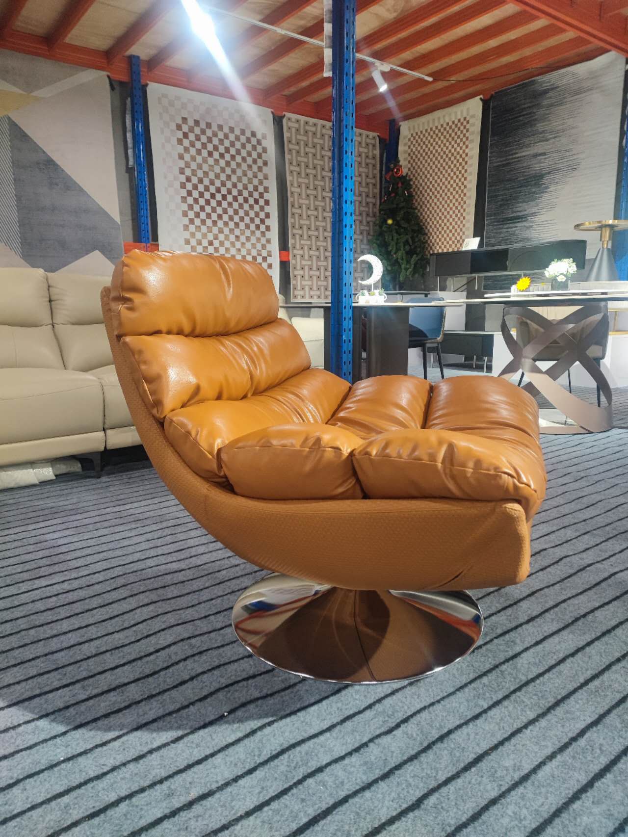 LUCIEN Vintage Brown Waxed Leather Armchair | Genuine Leather Lounge Chair 2001