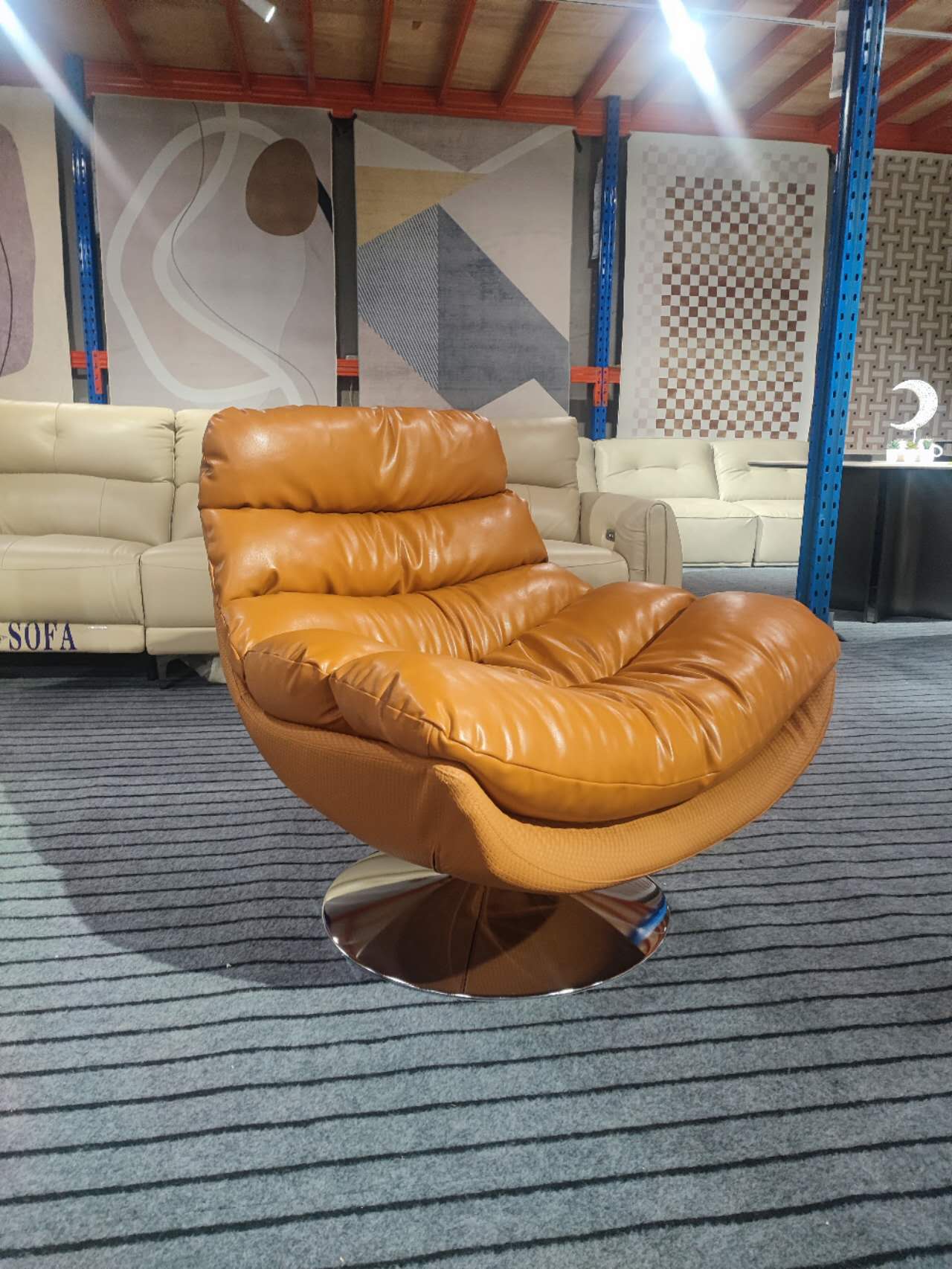 LUCIEN Vintage Brown Waxed Leather Armchair | Genuine Leather Lounge Chair 2001