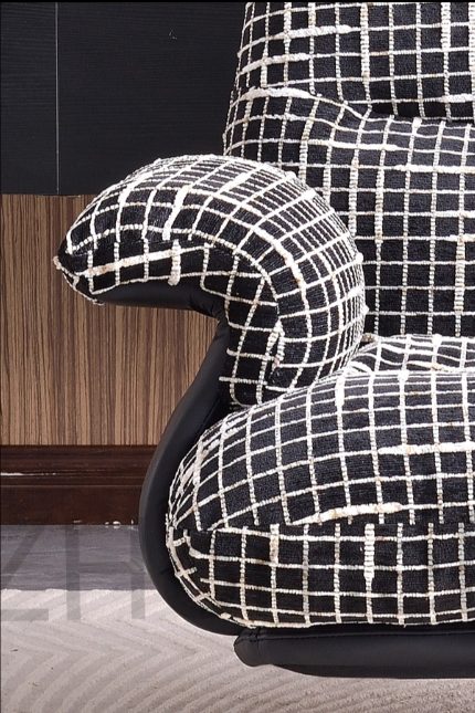 COSY GRID Modern Fabric 360° Swivel Accent Lounge Chair