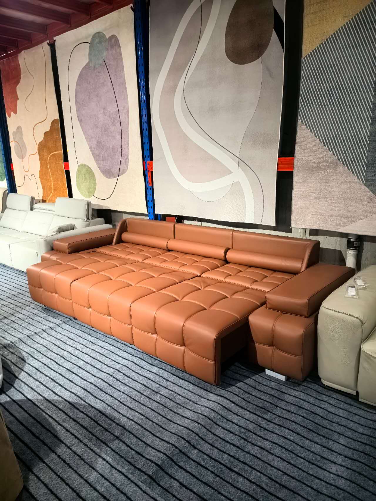 【Voice & Remote Control】LAWRENCE Electric Leather Modular 3-Seater Sofa | Sofabed with Power Slide,