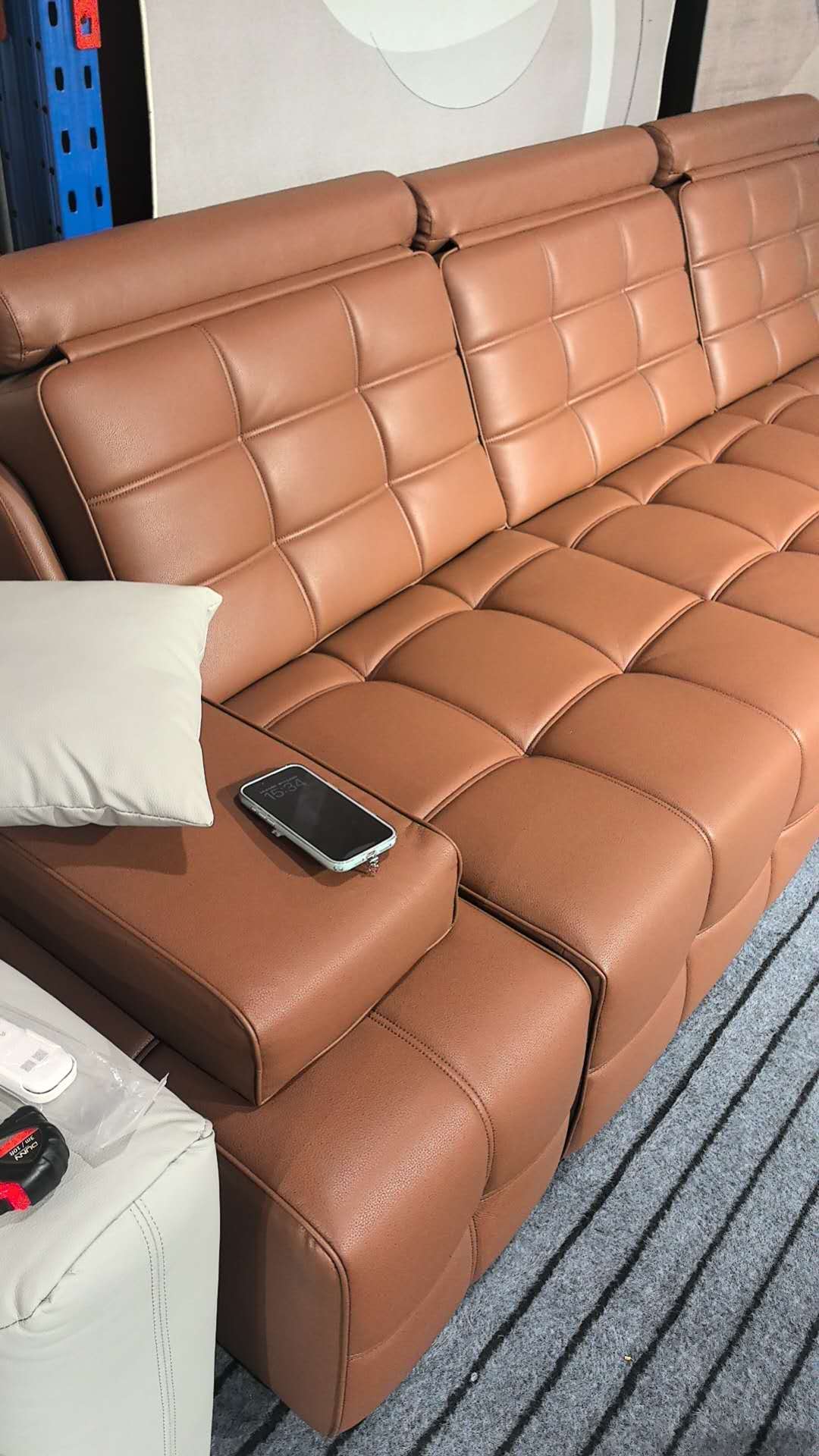 【Voice & Remote Control】LAWRENCE Electric Leather Modular 3-Seater Sofa | Sofabed with Power Slide,