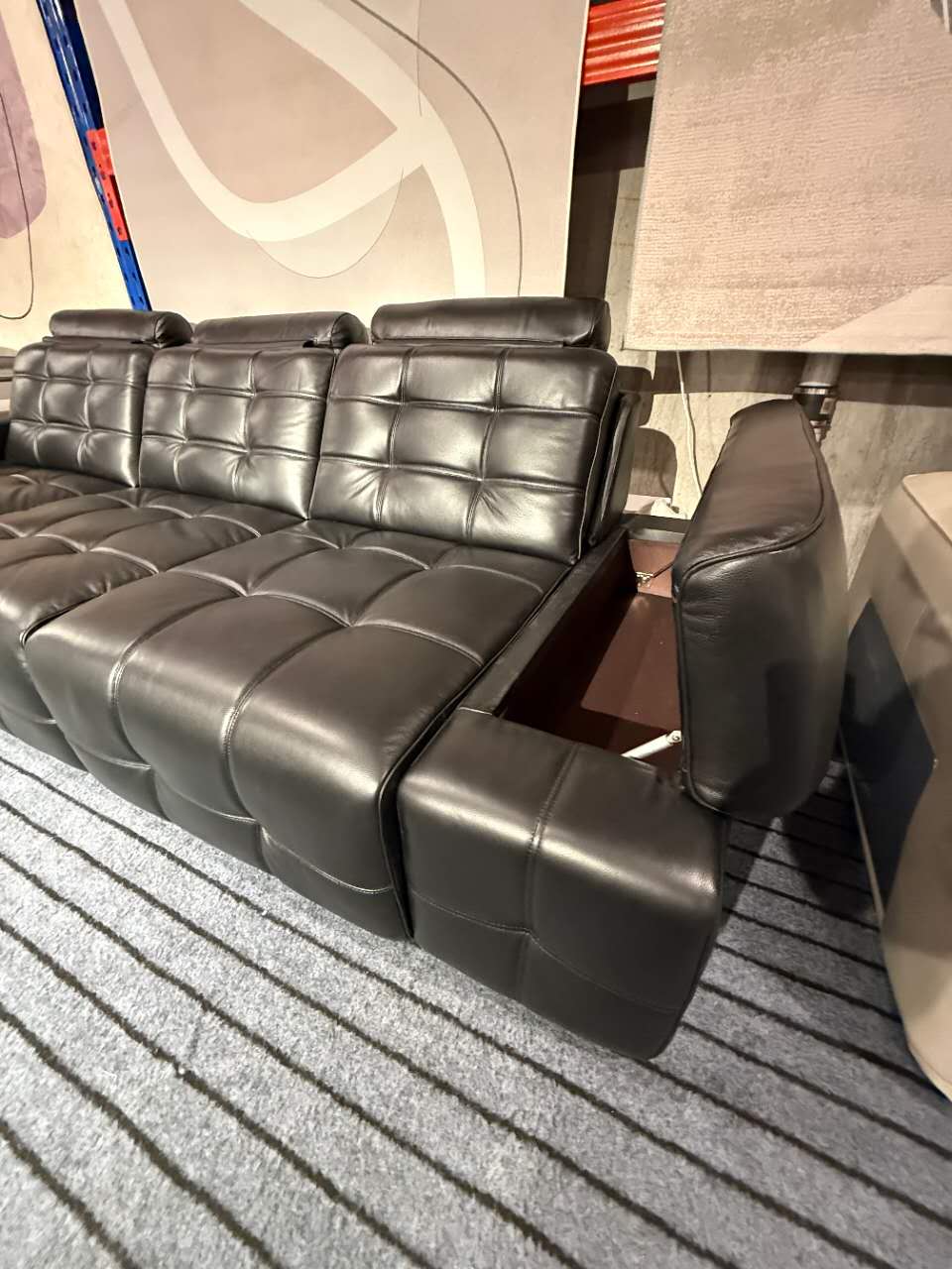 【Voice & Remote Control】LAWRENCE Electric Leather Modular 3-Seater Sofa | Sofabed with Power Slide,