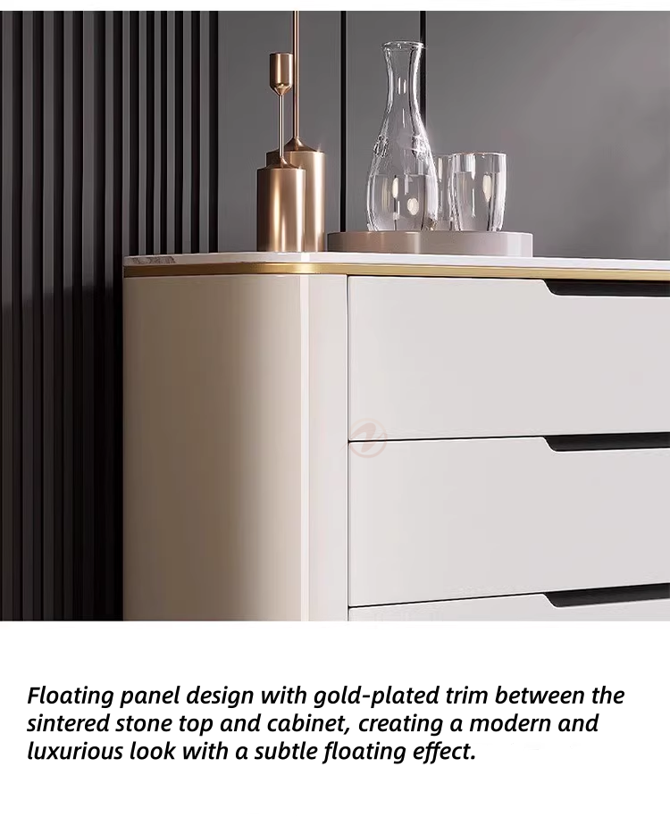 SERÉA 120cm Sideboard with Sintered Stone Top & 6 Drawers