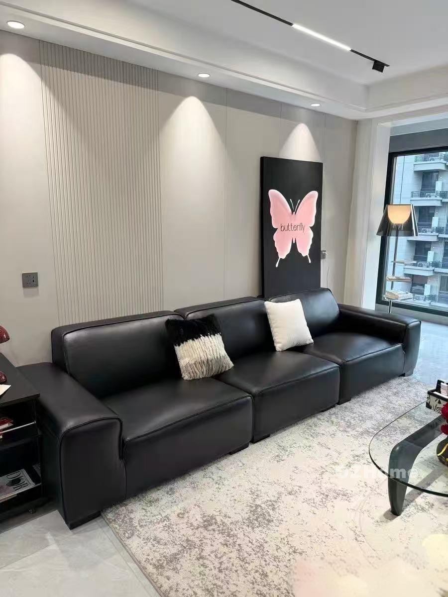 TITAN  360cm Genuine Leather Sofa Oversized Full-Length Real Leather Sofa for Modern Living Rooms