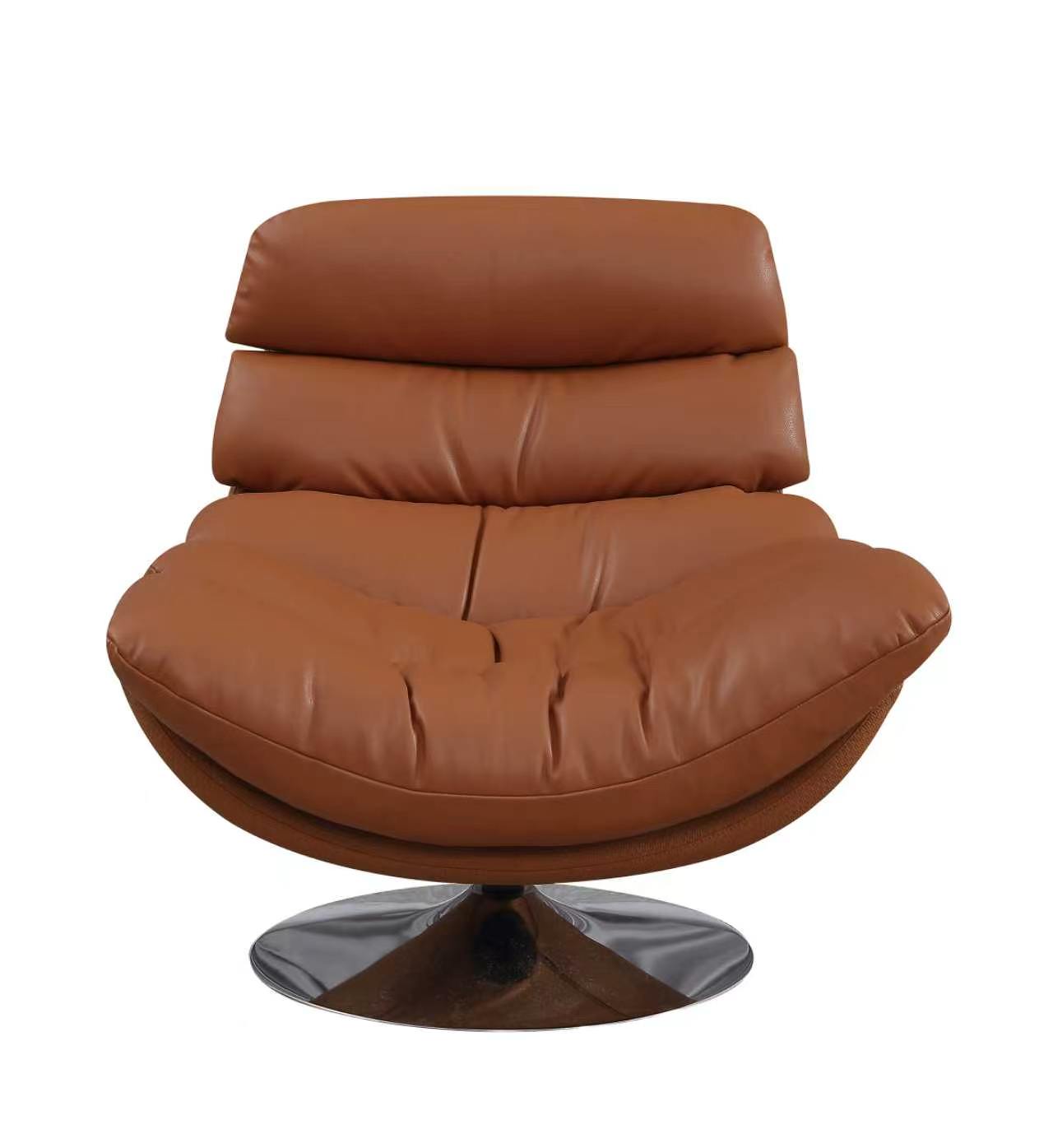 LUCIEN Vintage Brown Waxed Leather Armchair | Genuine Leather Lounge Chair 2001