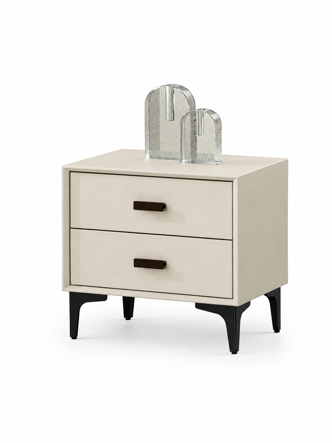 FREE 2 Bedside Tables】HAVANA Genuine Leather Tufted Bed Frame | Integrated Slatted Base | Model 1012