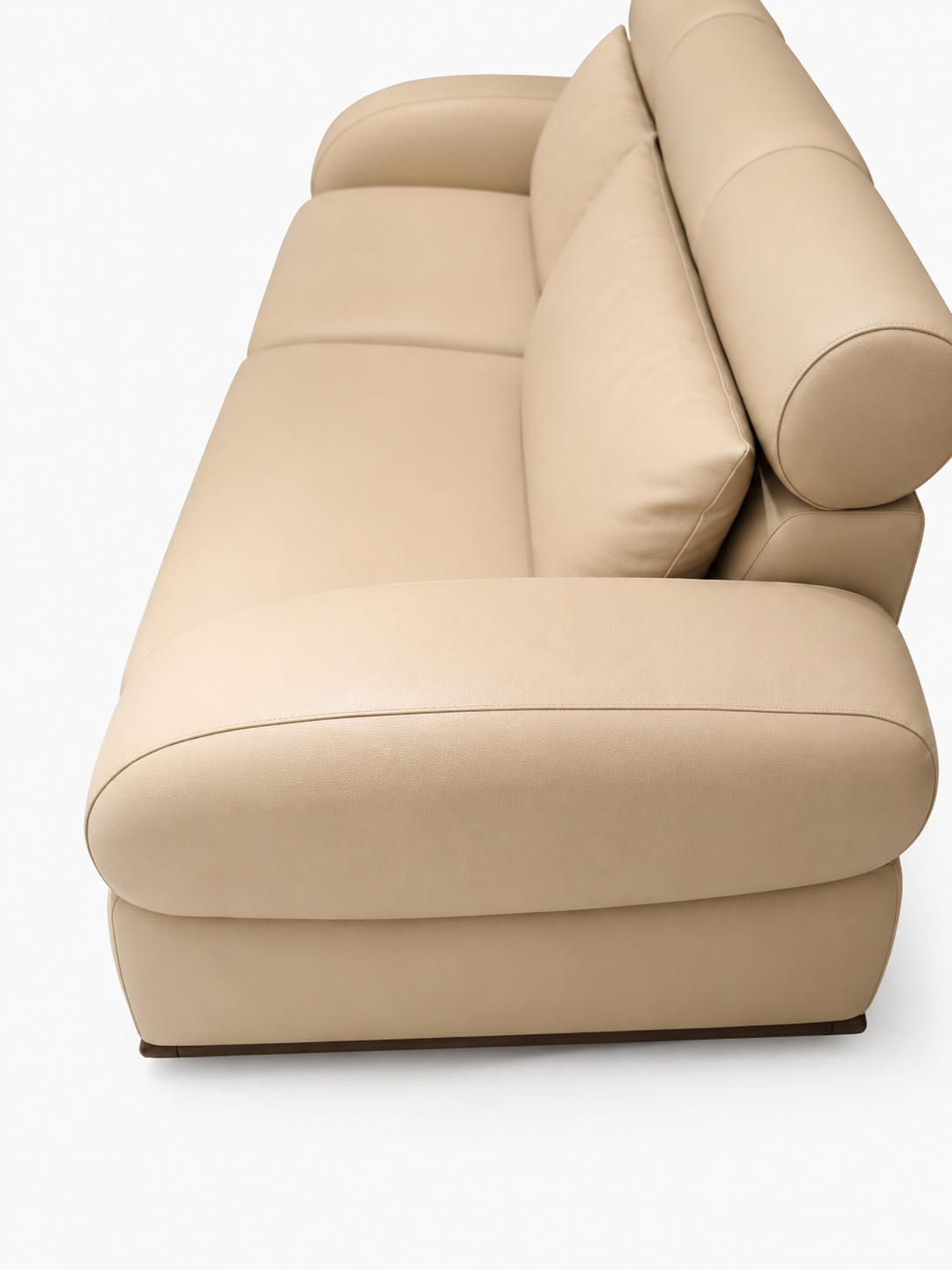 【SALE】NOVA Cream Genuine Leather 3 Seater Sofa 312cm | Luxury Modern Sofa 1106