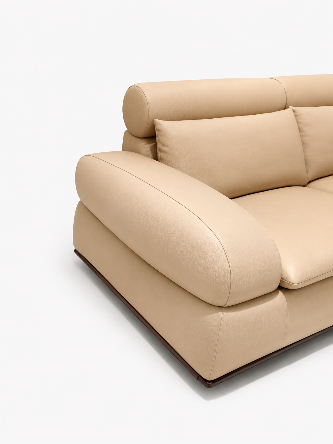 【SALE】NOVA Cream Genuine Leather 3 Seater Sofa 312cm | Luxury Modern Sofa 1106