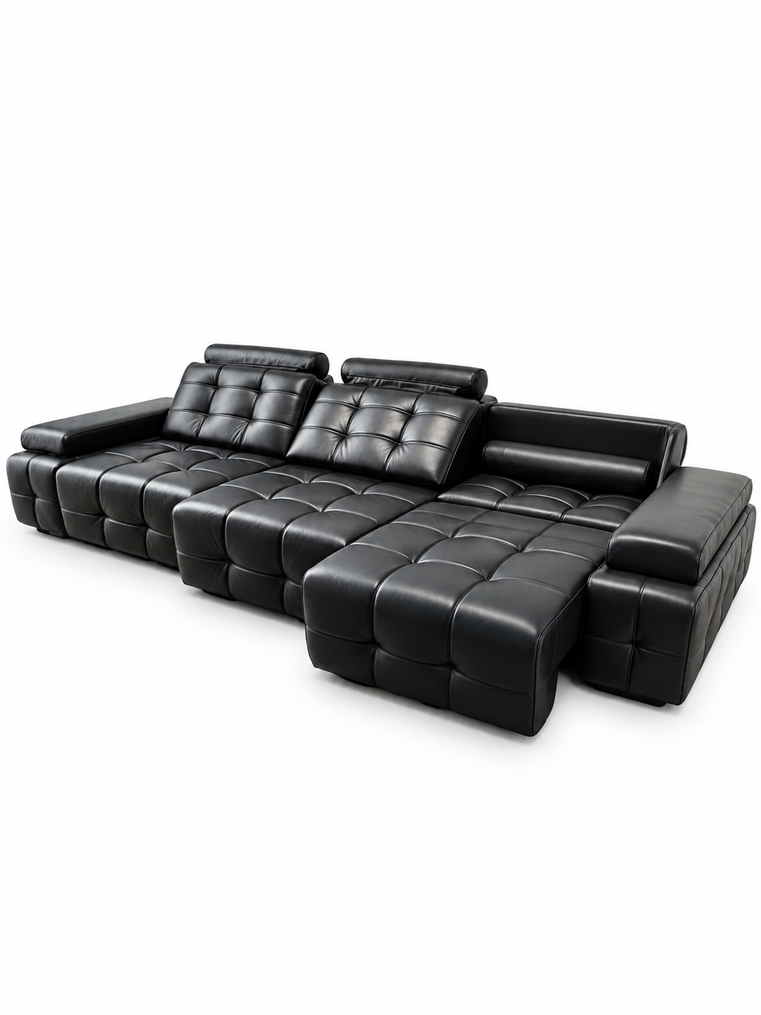 【Voice & Remote Control】LAWRENCE Electric Leather Modular 3-Seater Sofa | Sofabed with Power Slide,
