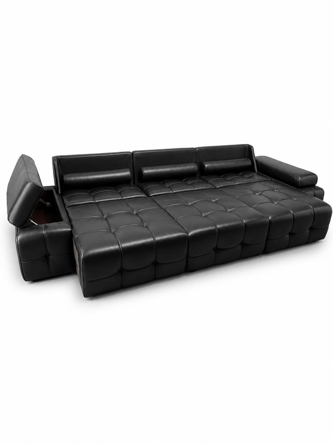 【Voice & Remote Control】LAWRENCE Electric Leather Modular 3-Seater Sofa | Sofabed with Power Slide,