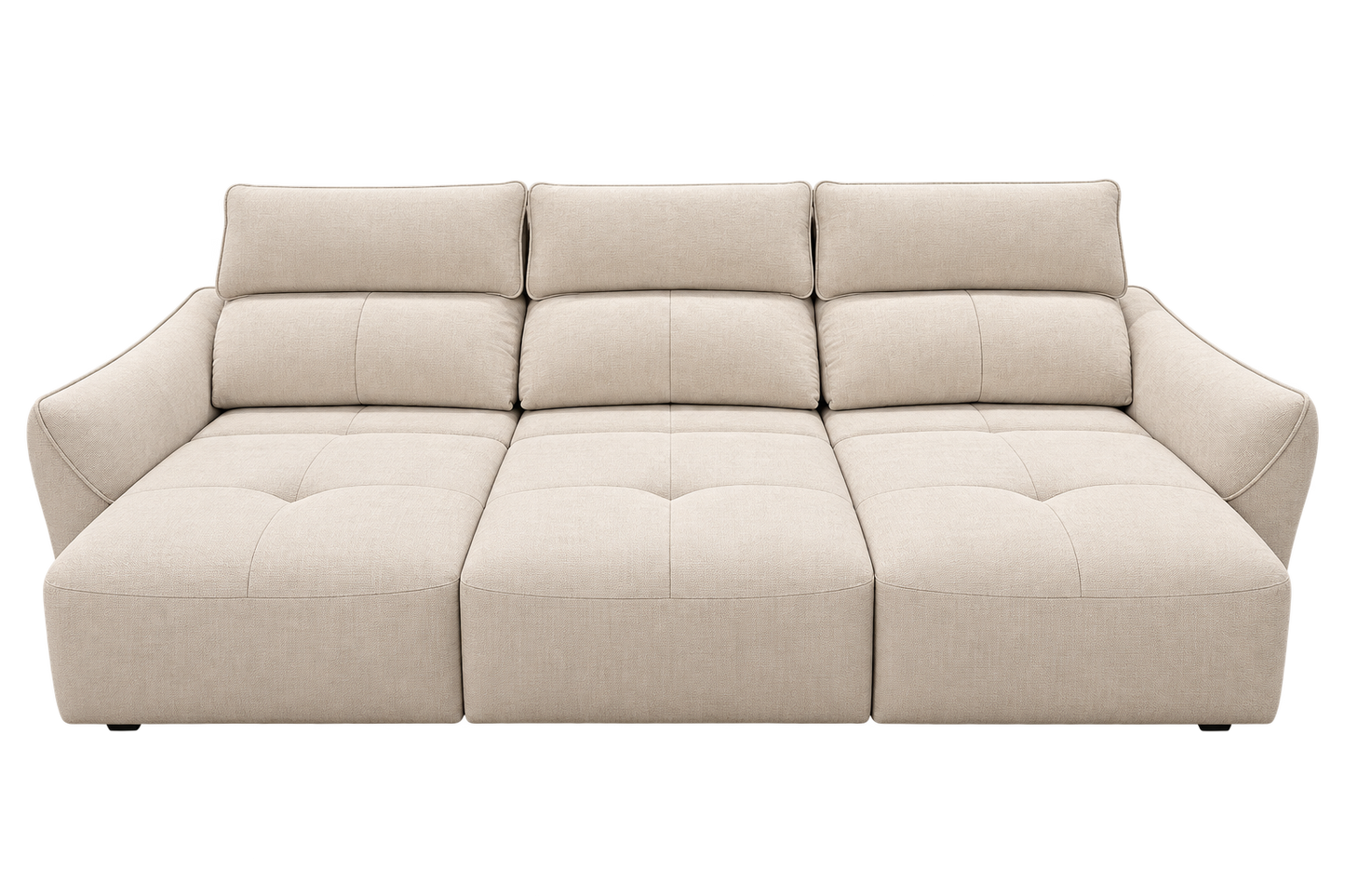 Electric Chenille Modular 3-Seater Sofa Bed with Voice & Remote Control