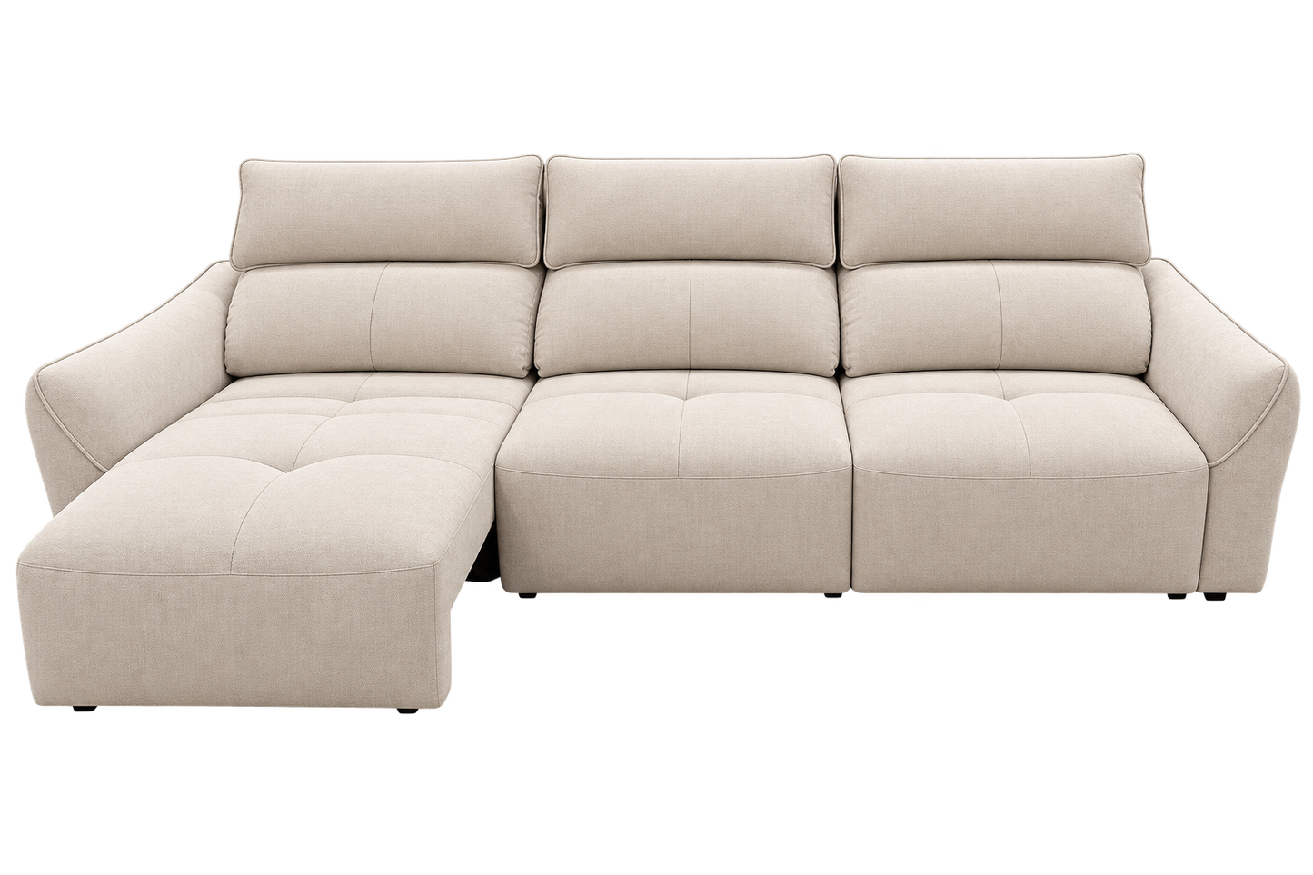 Electric Chenille Modular 3-Seater Sofa Bed with Voice & Remote Control