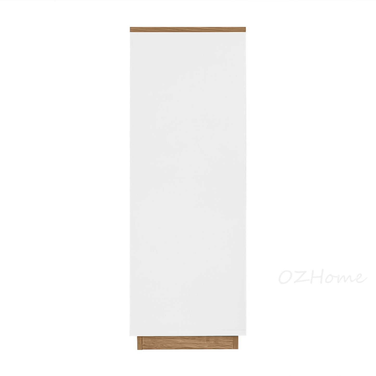 ELIO White & Natural Wood Four-Door Large 140cm Storage Shoe Cabinet | SS-002