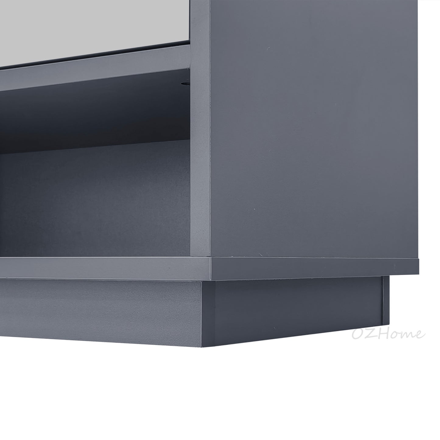 ZANE Light Grey & Dark Grey Four-Door Storage Shoe Cabinet with Drawer, Large 140cm | SS-005
