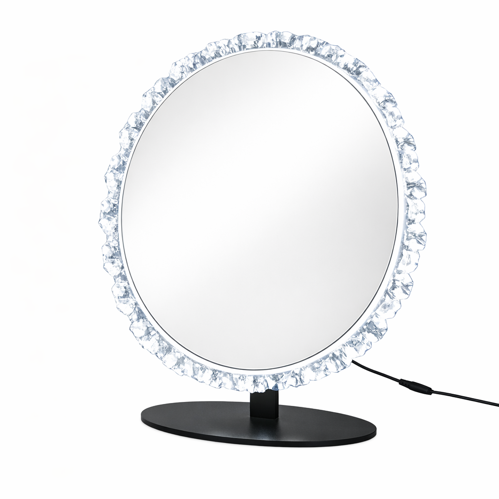 AURELIA Modern Grey Vanity Table Set with Side Cabinet, LED Mirror & Stool | 6065