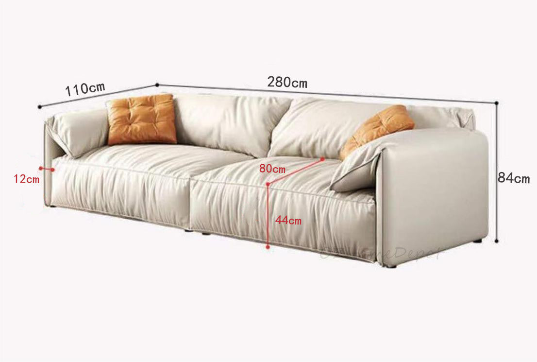 【presale】Designer Elephant Ear Down Feather Three Seat Sofa | Designer | contemporary | Modern