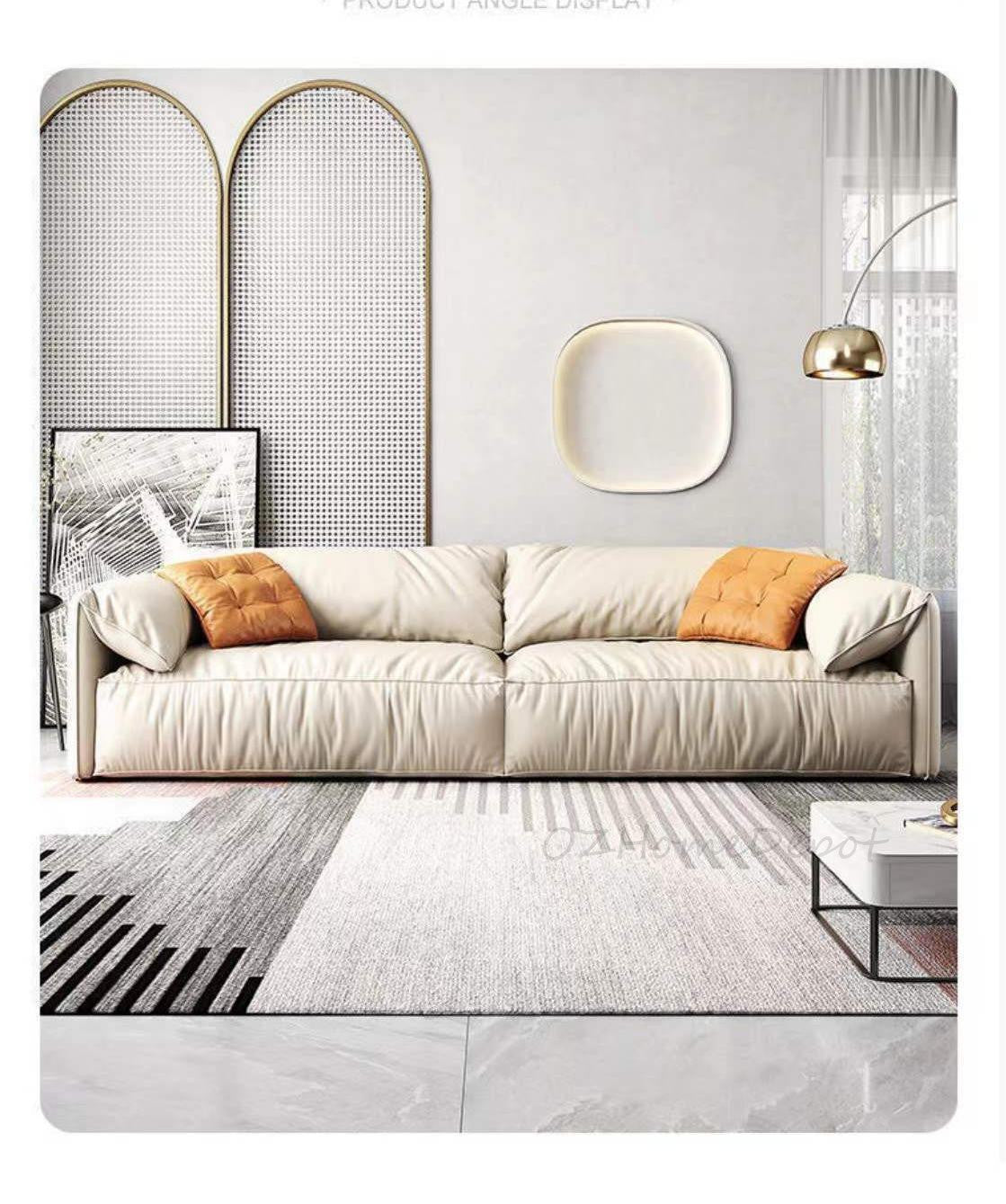 【presale】Designer Elephant Ear Down Feather Three Seat Sofa | Designer | contemporary | Modern