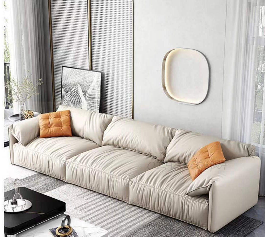 【presale】Designer Elephant Ear Down Feather Three Seat Sofa | Designer | contemporary | Modern