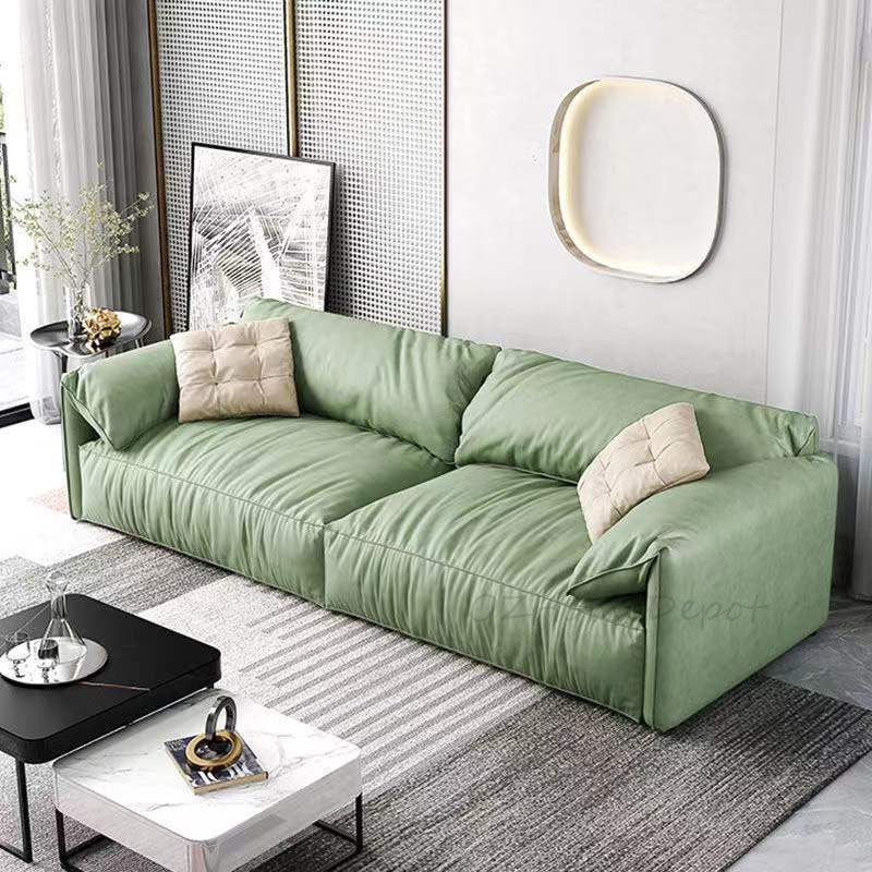 【presale】Designer Elephant Ear Down Feather Three Seat Sofa | Designer | contemporary | Modern
